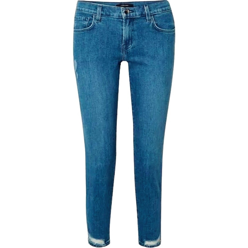 J Brand ‘Sadey’ Cropped Slim Jeans in “Solar Destruct” Size 27